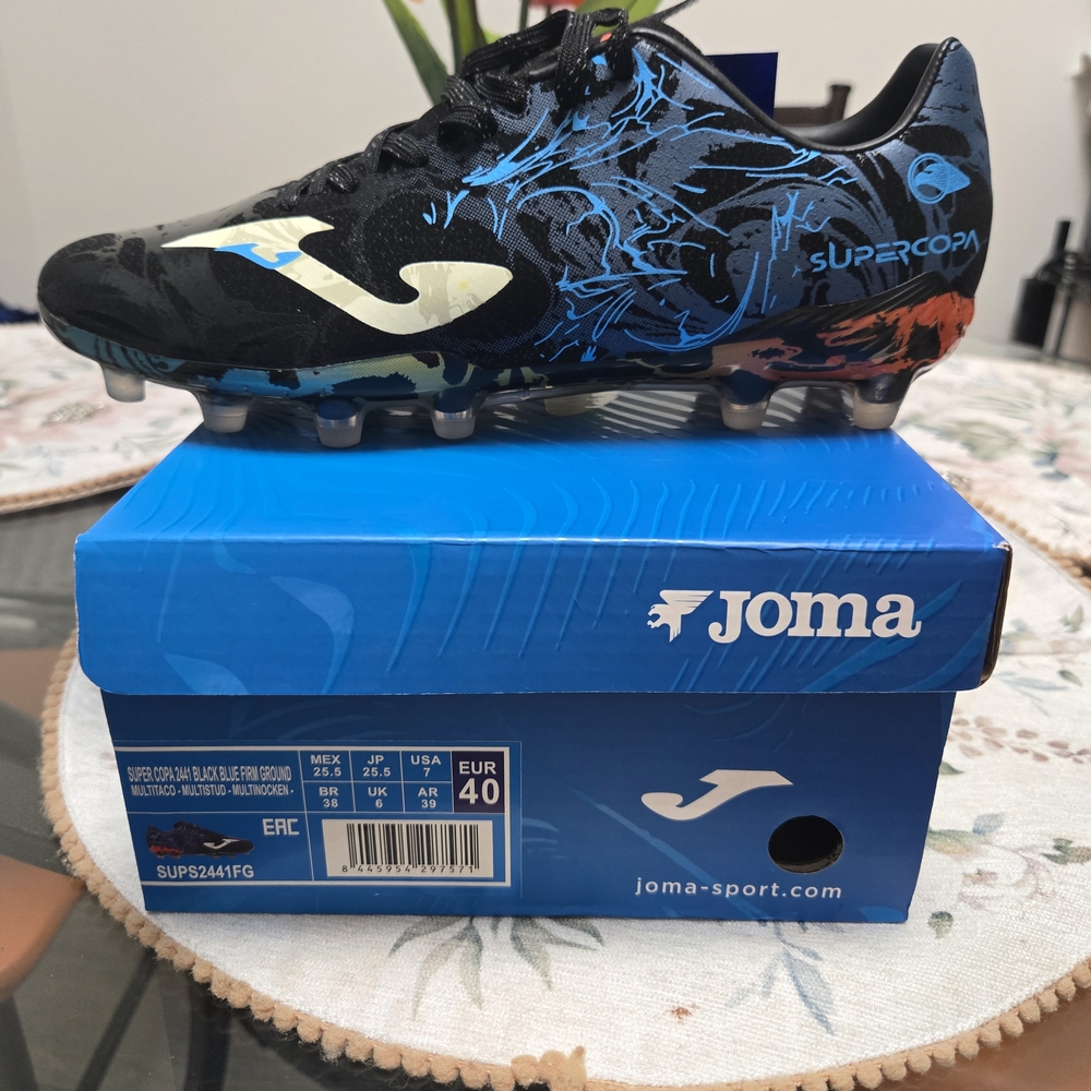 Joma Supercopa Black and Blue Men's Soccer Cleats